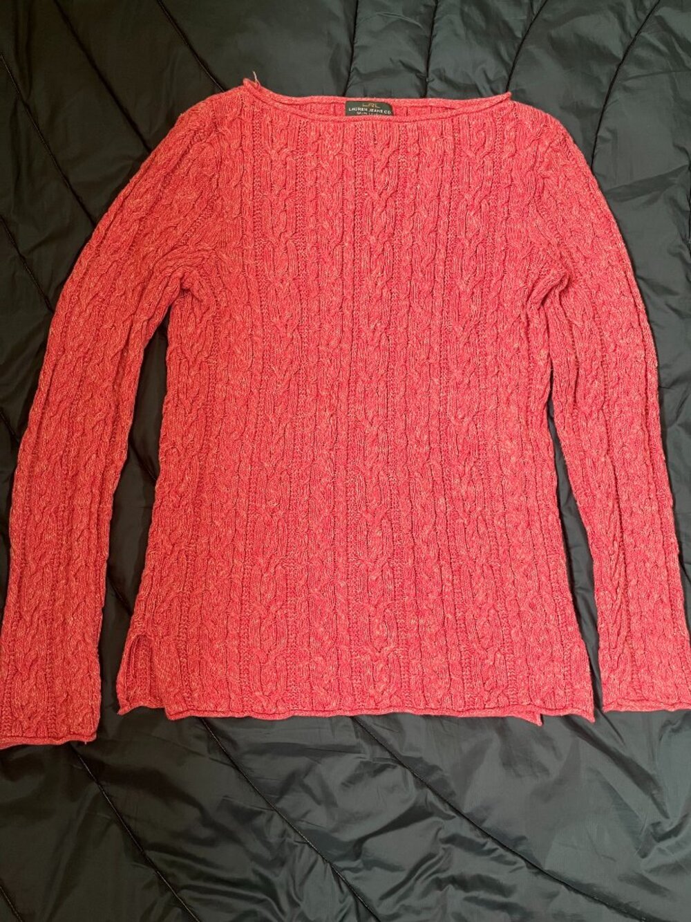Pink Ralph Lauren Cable Sweater S